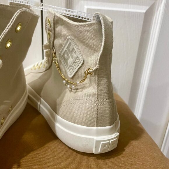 PF FLYERS EMBELLISHED  GOLDEN AGE COLLECTION  HIGH TOP CANVAS Sz woman 8.5 men 7 - Picture 14 of 15
